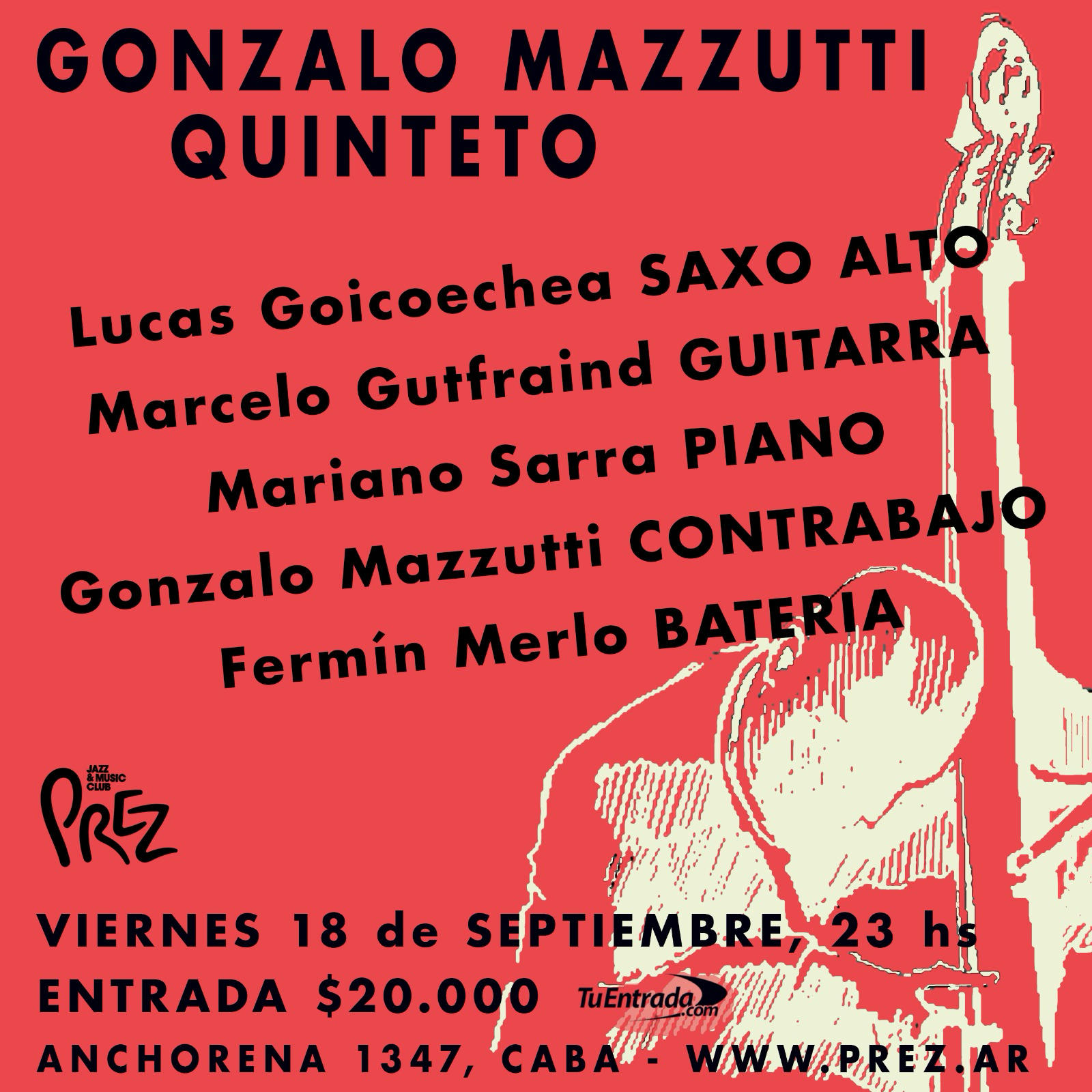Flyer: Gonzalo Mazzutti Quinteto